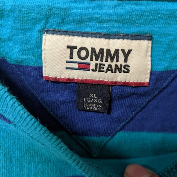 Tommy 90s Style Script Logo T shirt XL - Picture 5 of 5